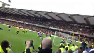 Watford 31 Leicester Away Fans Reaction Penalty Save and Goal [upl. by Rica]