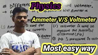 Difference between ammeter and voltmeter Class 12th Physics BYSHISHUPAL SIR [upl. by Egief353]