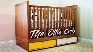 Making a Mid Century Modern Baby Crib  How To Build  Woodworking [upl. by Tatia297]