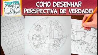 Como desenhar PERSPECTIVA DE VERDADE Sketch Crás [upl. by Haikezeh]