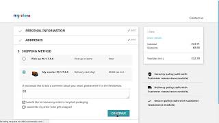 PrestaShop 1750 checkout [upl. by Ettenahc788]