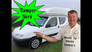 1999 BERLINGO CITREON ROMAHOME DUO PLUS REVIEW BY CAMPER NERD ANTONY VALENTINE [upl. by Olethea]