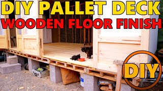 DIY Deck Made of Wooden Pallets With New Floorboards S1 Ep11 [upl. by Innattirb415]