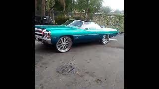 250 in his Candy Teal Chevy Vert on 26s [upl. by Mendez395]