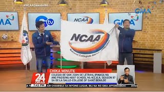 Colegio de San Juan de Letran ipinasa na ang pagiging host school ng NCAA  24 Oras [upl. by Bohlin]