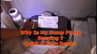 How To Diagnose And Repair A Sump Pump Beeping Every 15 Seconds [upl. by Sivehc]