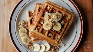 Easy amp Healthy Banana Waffles Recipe  The Sweetest Journey [upl. by Anoik]