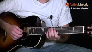 Blues Guitar Lesson on Acoustic Guitar  Big Band Swing Style EP008 [upl. by Vivianna106]