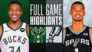 BUCKS at SPURS  FULL GAME HIGHLIGHTS  January 4 2024 [upl. by Ykroc]