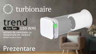 Turbionaire TREND HRV FAN 150 WMI  unit ventil cu recuperare de caldura izolata termic si fonic [upl. by Burdett856]