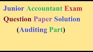 Junior Accountant Question Paper [upl. by Cassiani]