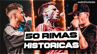 50 RIMAS que MARCARON la HISTORIA en batallas  Subtitulado [upl. by Mauceri]