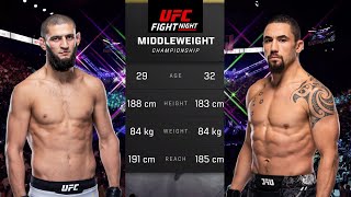 Khamzat Chimaev vs Robert Whittaker Full Fight  UFC 5 Fight Night [upl. by Zsolway]