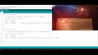 Arduino Toggle a LED using Direct Port Manipulation arduino arduinoide [upl. by Anecuza]