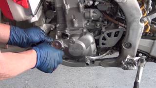 How to Change the Oil Honda CRF450 [upl. by Ronnholm475]