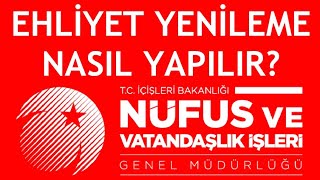 Nüfus Müdürlüğü Ehliyet Yenileme Nasıl Yapılır [upl. by Coucher]