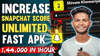 SNAP SCORE HACK  FAST APK🔥 HOW TO increase snapchat SCORE  SNAP SCORE INCREASE  TECHNICAL VEMO [upl. by Eb]