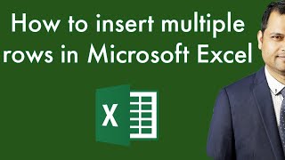 How to insert multiple rows in Microsoft excel [upl. by Lazarus]