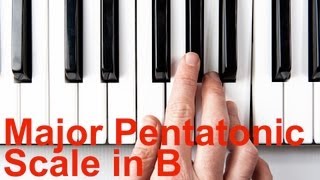 How to Play Major Pentatonic Scale in B  Keyboard Lessons [upl. by Notsyrb166]