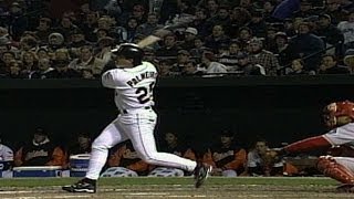 TEXBAL Palmeiro drives two homers onto Eutaw Street [upl. by Limaj]