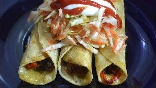 Receta de tacos con carne  Receta Nicaraguense [upl. by Rehpretsirhc]