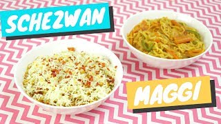 Schezwan Maggi Recipe With Without Cheese  CookingWithDhwani [upl. by Lunetta]