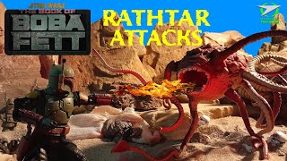 THE BOOK OF BOBA FETT RATHTAR ATTACK Star Wars Stop Motion [upl. by Grati753]