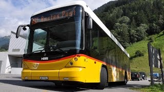 Mit dem Bus durch die Berge  Schweizer Postbus auf der Bristenstrasse und Alpenblick [upl. by Blackstock]