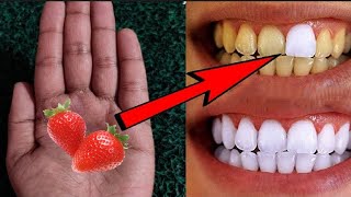 Teeth Whitening with Strawberries Salt and Baking Soda [upl. by Akaya369]