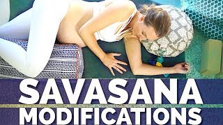 How to Do Savasana During Pregnancy  Prenatal Yoga Modifications [upl. by Subir]