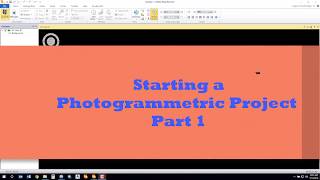 Starting a Photogrammetric Project Pt1 [upl. by Woodson]