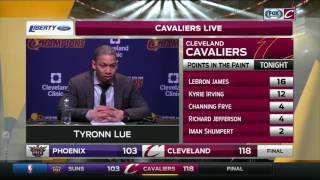 Cleveland Cavaliers head coach Tyronn Lue on Iman Shumperts success with the starting lineup [upl. by Nitnerb]