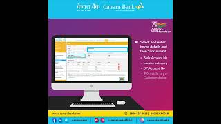 Apply IPO Investments through Internet Banking  Canara Bank [upl. by Simone525]