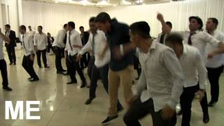 Orthodox Jewish youths dancing the quotChafetz Chaimquot dance [upl. by Narbig]