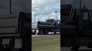 The black autocar ACL dump truck taking off [upl. by Wivinia497]