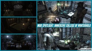 Skyrim Special Edition Mod Immersive College Of Winterhold Part 1 ArchMages Quarters [upl. by Innavoij]