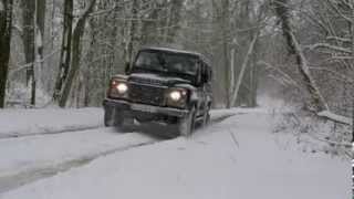 Land Rover Defender 110 snow 95 120313 [upl. by Dylana]