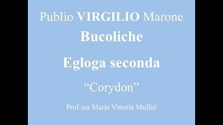 VIRGILIO EGLOGA II CORYDON [upl. by Htur631]