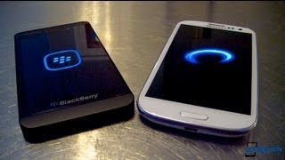 BlackBerry Z10 vs Samsung Galaxy S III  Pocketnow [upl. by Ylelhsa]