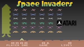 Space Invaders 🕹 ATARI 400800 Gameplay Retro HD [upl. by Card]