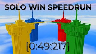 Doomspire Brickbattle Private Solo Win Speedrun Former WR 049217 [upl. by Coh]