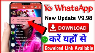 Yo Whatsapp New Update V998 Download Link 2024  Yo Whatsapp New Update Download  yowhatsapp [upl. by Ahsimaj]