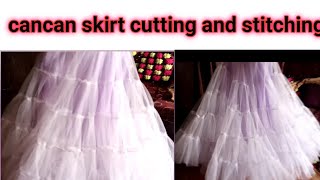 cancan skirt cutting and stitching how to create heavy fler for gown and lehenga and skirts [upl. by Terrag220]