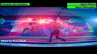 Knuckles the Echidna vs Agents Mason amp Willoughby First Fight with healthbars [upl. by Earlie412]