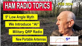 Ham Radio Topics Feb 2024  Low Angle Radiation Myth  New Blog  QRP  Portable Antennas [upl. by Yromas]