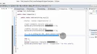 Java Tutorial  isUpperCase method to find if the character is a letter [upl. by Tildie]