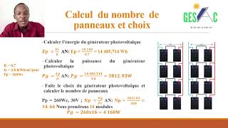 exercice de dimensionnement dun système photovoltaïque [upl. by Low]