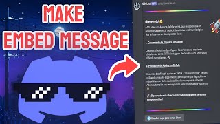 How to Make Embed Message on Discord  Full Guide [upl. by Gnuoy]