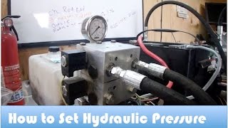 How to Set a Hydraulic Relief Valve [upl. by Lehcer]