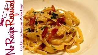 Pasta Carbonara  NoRecipeRequiredcom [upl. by Kcirred23]